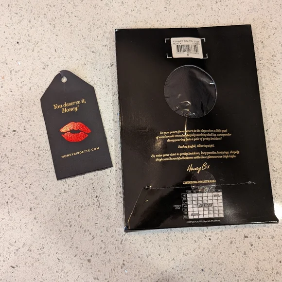 Honey Birdette Fishnet Stockings S - Picture 2 of 2